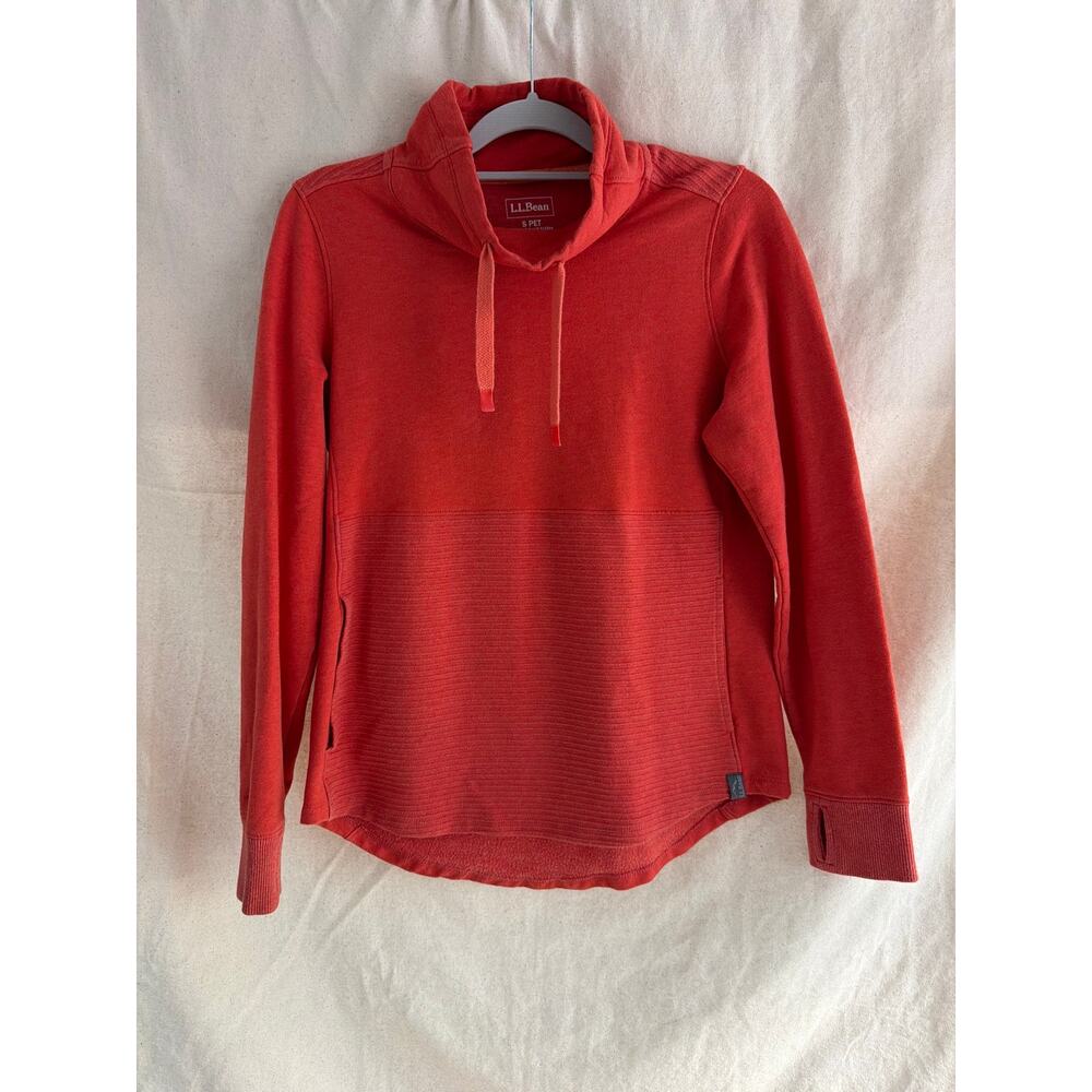 LLBean Sweater Womens Size SP Cozy Mixed Knits Pullover Coral Color
